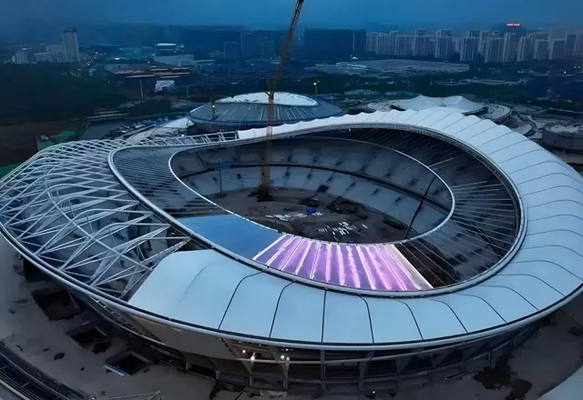 Iluminaci&oacute;n de fachada para estadio en Wuxi