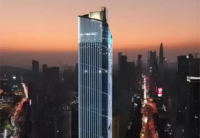 Iluminaci&oacute;n de fachadas para edificios altos en Shenzhen