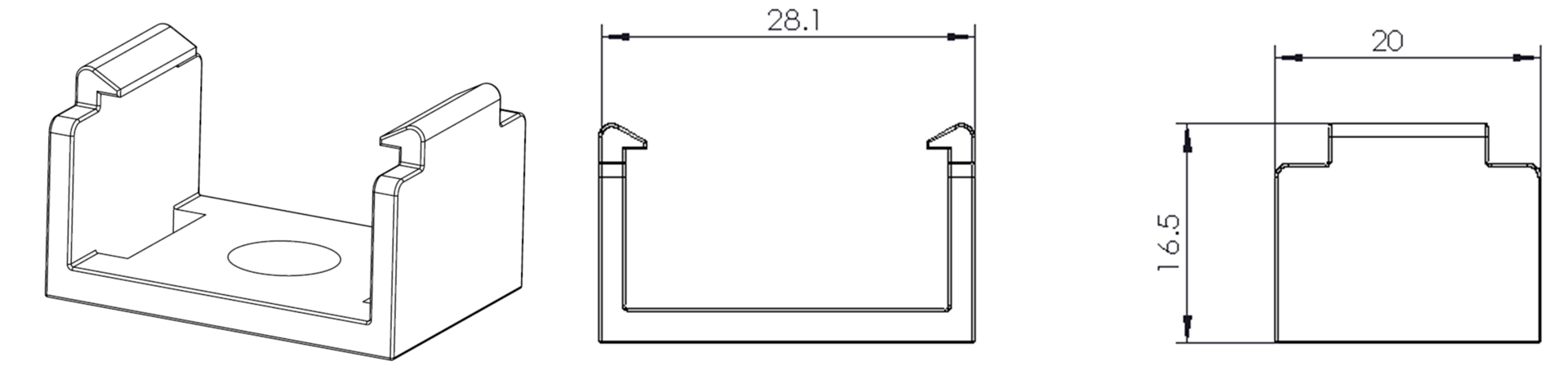 Tipo 1, clips transparentes para aplicaci&oacute;n en interiores