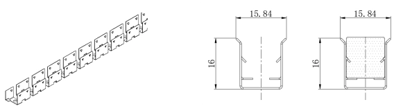 Tipo 2, cadena de acero inoxidable: