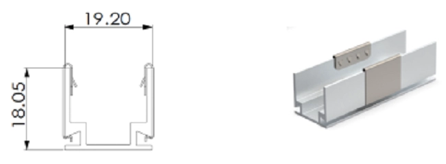 Tipo 1, clips AL para aplicaci&oacute;n en exteriores (AL50 mm/ud con 2 clips)
