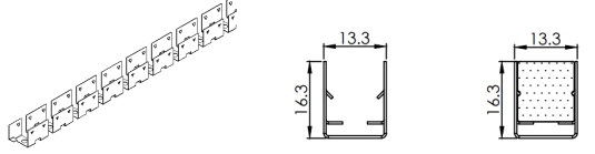 Tipo 2, cadena de acero inoxidable: