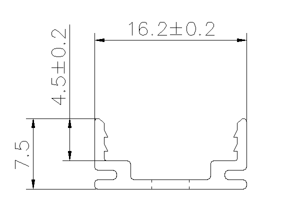 Tipo 1, perfil AL para aplicaci&oacute;n en exteriores (1 metro o 3 cm por pieza)